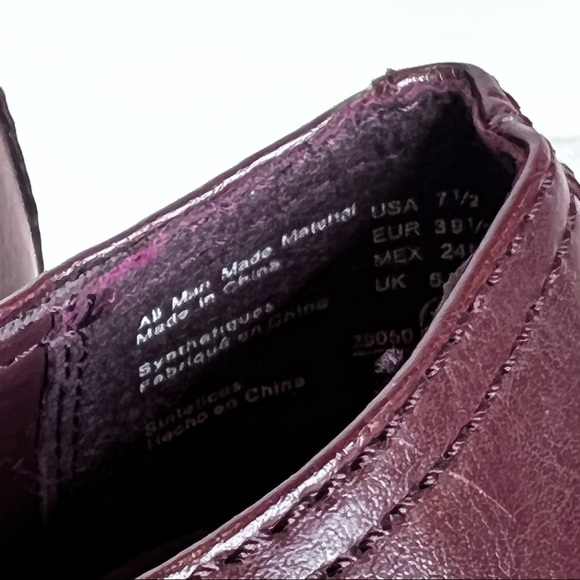 Lower East Side Mary Jane Wedge Platform Strap Loafer size 7.5 Red Brown 90 Vibe - Picture 9 of 13